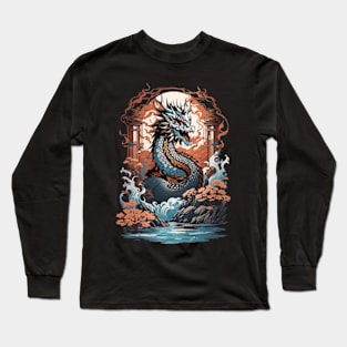 Watatsumi the japanese dragon Long Sleeve T-Shirt